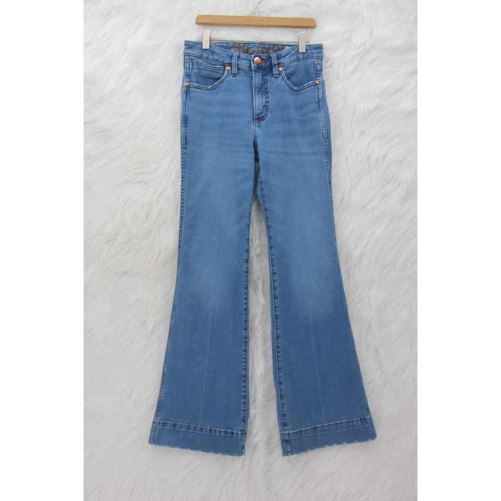 Wrangler Retro Bailey High-Rise Trouser Jeans Women 26 Blue Denim Western Boho